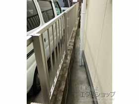 のフェンス・柵 ミエッタフェンス 防犯たて格子タイプ　自由柱施工 施工例