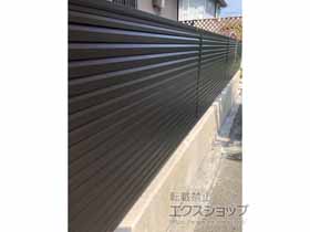のフェンス・柵 ミエーネフェンス 目隠しルーバータイプ　自由柱施工 施工例
