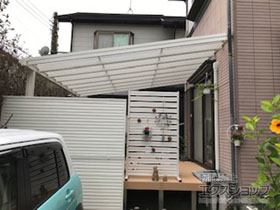 のテラス屋根 ソラリア F型 ビッグサイズ 単体 積雪〜20cm対応 施工例