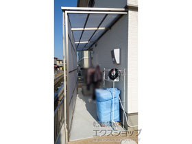 のストックヤード オイトック 波板囲い 基本タイプ 連棟 積雪〜20ｃｍ対応 ＊台形納まり 施工例