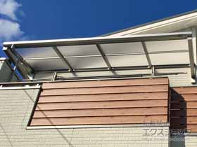 のバルコニー・ベランダ屋根 ソラリア F型 ルーフタイプ 単体積雪〜20cm対応 施工例