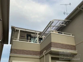 YKKAPのバルコニー屋根 ソラリア R型 屋根タイプ 単体 積雪～20cm対応 施工例