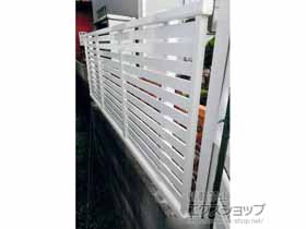 のフェンス・柵 シンプレオフェンス3型 横太格子・自由柱施工 施工例