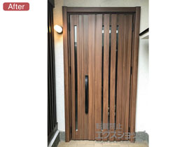 の玄関ドア リシェント玄関ドア3 断熱K4仕様 親子仕様(ランマ無)R G14型 ※タッチキー仕様(キー付リモコン) 施工例