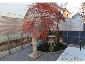 のフェンス・柵 フェンスAB YL3型 横ルーバー3 フリーポールタイプ 施工例