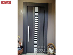 の玄関ドア リシェント玄関ドア3 断熱K4仕様 片開き仕様(ランマ無)R G82型 ※タッチキー仕様(キー付リモコン) 施工例