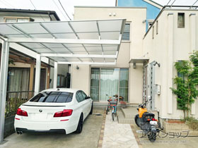 のカーポート ニューマイリッシュ 通常勾配 前上がり 積雪〜20cm対応*柱3本仕様 施工例