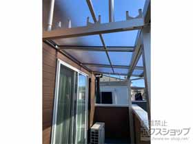 のバルコニー・ベランダ屋根 ソラリア F型 屋根タイプ 単体 積雪〜20cm対応＋吊り下げ式固定物干し ショート2本入り×1セット 施工例