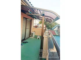 YKKAPのバルコニー屋根 ソラリア R型 屋根タイプ 単体 積雪～20cm対応 施工例