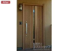 の玄関ドア リシェント玄関ドア3 断熱K4仕様 手動 片開き仕様(ランマ無)R G13型 施工例