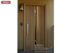 LIXIL リクシル(トステム)の玄関ドア リシェント玄関ドア3 断熱K4仕様 手動 片開き仕様(ランマ無)R G13型 施工例