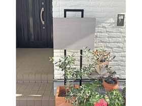 の機能門柱・ポスト ネクストポストL-1型 ポール建てタイプ 施工例