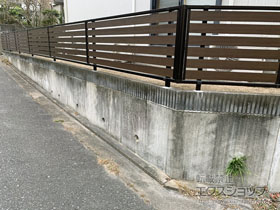 のフェンス・柵 モクアルフェンス 横板タイプ 自由柱施工 施工例