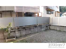 のフェンス・柵 ミエーネフェンス 目隠しルーバータイプ 自由柱施工 施工例