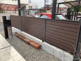 のフェンス・柵 モクアルフェンス 目隠しタイプ 自由柱施工 施工例