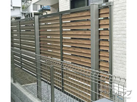 のフェンス・柵 モクハイフェンス　アルミ多段柱仕様*上段のみ 施工例