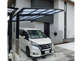 LIXIL(リクシル)のカーポート ネスカR (ラウンドスタイル) 積雪～20cm対応 施工例