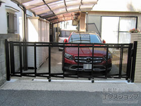 のカーゲート エクモアFG2型 ガイドレールタイプ(後付け) 片開き 39S 施工例