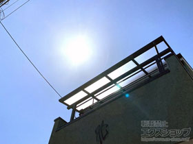 のバルコニー・ベランダ屋根 ソラリア F型 屋根タイプ 単体 積雪〜20cm対応 施工例