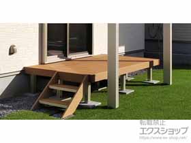 のウッドデッキ マージウッドデッキ＋ステップSタイプ（2段） 施工例