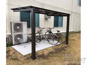 のサイクルポート・駐輪場 ネスカFミニ (フラットスタイル) 積雪〜20cm対応＋サイクルキーパー 施工例