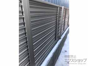のフェンス・柵 ミエーネフェンス 目隠しルーバータイプ　自由柱施工 施工例