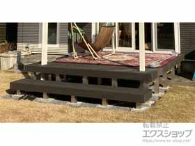 のウッドデッキ リウッドデッキ 200＋段床セット 正面1段 施工例