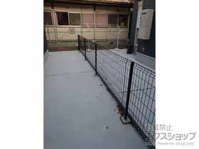 のフェンス・柵 イーネットフェンス3F型＜水平地用＞自由柱施工 施工例