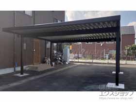 のカーポート レオンポートneo 2台用 角柱4本柱 積雪〜50cm対応 施工例