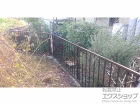 のフェンス・柵 ミエッタフェンス 防犯たて格子タイプ 自由柱施工 施工例