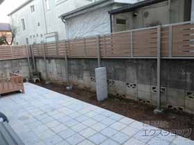 のフェンス・柵 モクハイフェンス　アルミ多段柱仕様*上段のみ 施工例