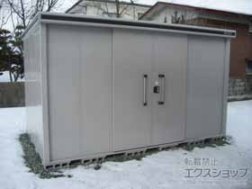の物置・屋外倉庫 エルモ 積雪型 3620×2220×2118 LMDS-3622-CB 施工例