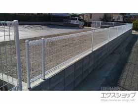 のフェンス・柵 メッシュフェンス M0　間仕切柱施工 施工例