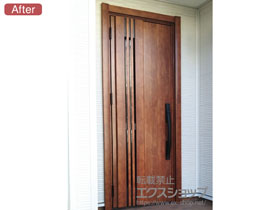 の玄関ドア リシェント玄関ドア3 断熱K4仕様 片開き仕様(ランマ無)L M83型 ※カザスプラス仕様 施工例