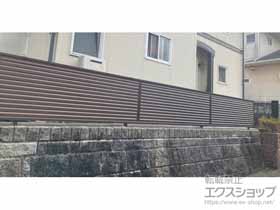 のフェンス・柵 ミエーネフェンス 目隠しルーバータイプ　自由柱施工 施工例