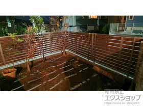 のフェンス・柵 モクハイフェンス 木調カラータイプ 自由柱施工 施工例