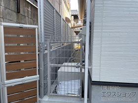 のフェンス・柵 ミエーネフェンス 目隠しルーバータイプ 自由柱施工 施工例