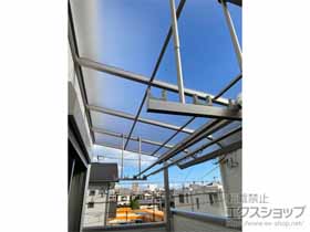 のバルコニー・ベランダ屋根 ソラリア R型 屋根タイプ 単体 積雪〜20cm対応＋吊り下げ式固定物干し 施工例