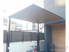 のサイクルポート・駐輪場 カーポートSCミニ 木色調 積雪〜20cm対応 施工例