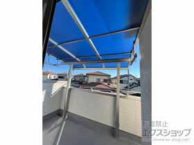 のバルコニー・ベランダ屋根 ソラリア R型 屋根タイプ 単体 積雪〜20cm対応＋吊り下げ式固定物干し 標準タイプ 施工例