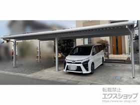 のカーポート G-1SS 積雪〜20cm対応 4台用 間口連結 6本柱 スタンダートタイプ 施工例
