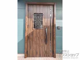 の玄関ドア リシェント玄関ドア3 断熱K4仕様 親子仕様(ランマ無)L D41型 ※タッチキー仕様(キー付リモコン) 施工例