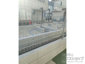 のフェンス・柵 イーネットフェンス 3F型　自由柱施工 施工例