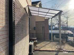 のテラス屋根 ソラリア F型 テラスタイプ 単体 積雪〜20cm対応 施工例