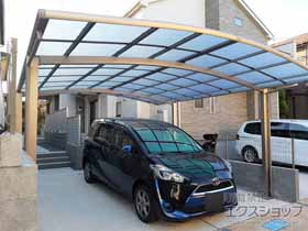 のカーポート ネスカR (ラウンドスタイル) ワイド 積雪〜20cm対応 施工例