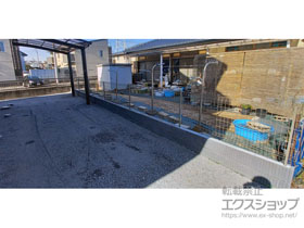 のフェンス・柵 ハイグリッドフェンスUF8型 フリーポールタイプ 施工例