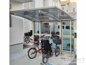 のサイクルポート・駐輪場 プレシオスポート ミニ 積雪〜20cm対応＋サイドパネル 施工例