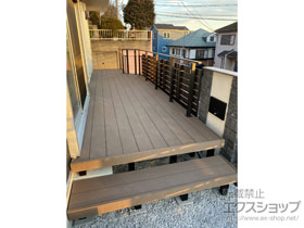のウッドデッキ リウッドデッキ 200+ルシアスデッキフェンスB01型＜笠木のみタイプ＞ 施工例