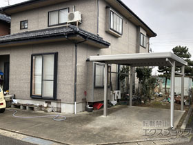 のカーポート ジーポートneo Aタイプ 角柱4本柱 積雪〜100cm対応 施工例