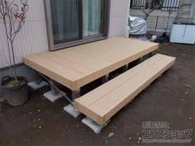 のウッドデッキ リウッドデッキ 200＋段床セット＜正面1段＞ 施工例